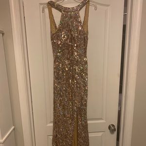 Beautiful Champagne Prom Gown
